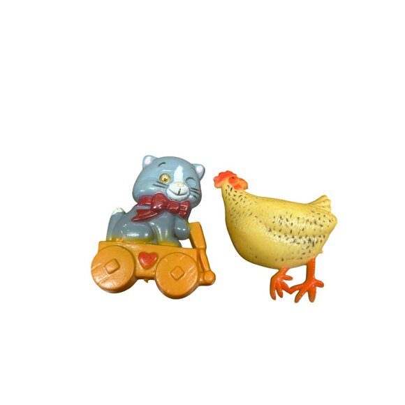 Vintage Animal Magnets Lot Of 10 Plastic Miniatures - Duck Goose Bear Pig Cat Co - Picture 2 of 7